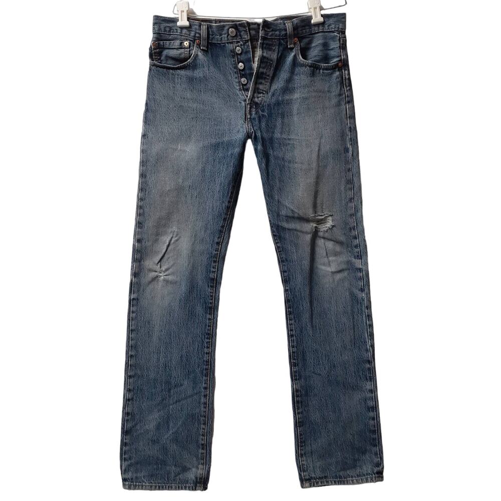 Men's Levi's 501 Distressed Original Fit Straight Jeans 33 X 34